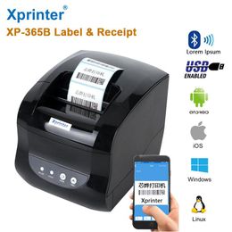 Printers Xprinter365 Bluetooth Thermal Label Printer Barcode printer 80mm Thermal Receipt printer Support Thermal adhesive sticker Paper