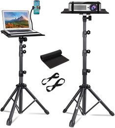 Monopods Projector Tripod Stand Laptop Tripod Adjustable Height 23 to 63 Inch DJ Mixer Stand Up Desk The Outdoor Computer Desk Stand