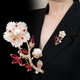 Brooches High grade plum blossom brooch for women Japanese and Korean versions versatile brooch pins for coats suits accessories niche elegant temperament brooche