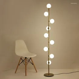 Floor Lamps Led Modern Minimalist Glass Shade Magic Beans Lamp Nordic Standing Light Living Room Home Decor Study Bedroom Bedside