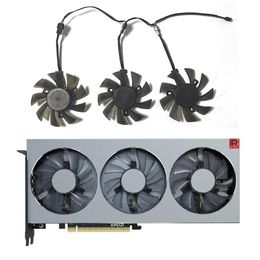 Pads 3pcs 75mm DC 12V 0.35A 4Pin FD7010H12S Radeonvii Cooler Fan for AMD XFX Radeon VII Graphics Card Cooling Fan