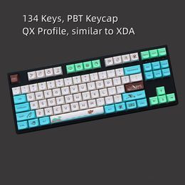 Accessories Animal Forest Keycap QX Profile Similar XDA DYE Sublimation Keycaps For 61/64/68/84/87/96/980/104/108 Mechanical Keyboard