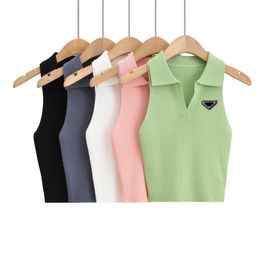 Designer Knitted Sweater Tank Top T-shirt Letter Printed Women's Knitted Fashion Sleeveless Tank Top Summer Women's Sweater