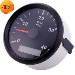 New 85mm 4000RPM Tachometer With LED Digital Hourmeter Marine Outboard Diesel Engine Motor Generator Tacho Metre Gauge 12V/24V