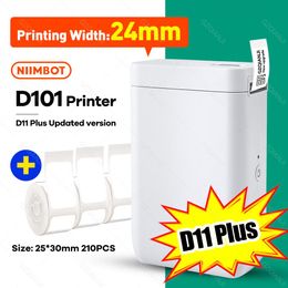 Printers 2021 New Niimbot D101 D11 Plus Thermal Label Sticker Printer Inkless Portable Pocket Label Maker for Mobile Phone Mini Machine