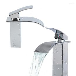 Bathroom Sink Faucets Vanity Faucet Brass Chrome Waterfall Countertop Mount And Cold Mixer Basin