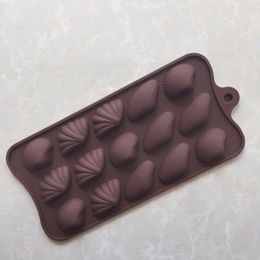 Baking Moulds 15 Cavity Shell Silicone Mold For DIY Chocolate Jelly Candy Pudding Cookie Tools Ice