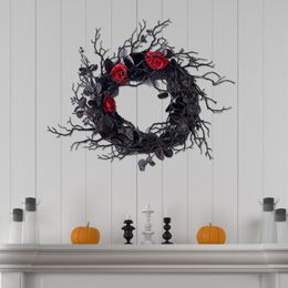 Decorative Flowers & Wreaths Candy Wreath Christmas Wall Decor Door Garland Window Hanging Front Wedding Party Home 24 Boxwood WreathDecorat