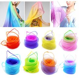 Scarves Colourful Children Gymnastics Square Scarf Outdoor Game Toy Sports Dance Handkerchief Candy Colour Gym Towel Gauze Fashion