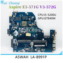 Motherboard NBMLC11007 For Acer Aspire E5571G V3572G E5571 Laptop Motherboard A5WAH LAB991P With i55200U GT840M 2G 100% tested working