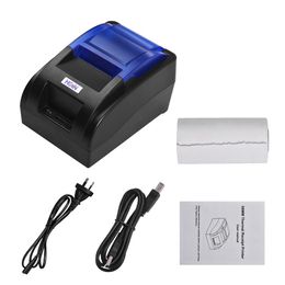 Printers HOIN USB Portable 58mm Thermal Receipt Printer Ticket Bill Wired Printing Support Cash Drawer Compatible with ESC/POS
