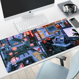 Rests Gaming Mouse Pad Large Mouse Mat Laptop Pixel Japan Street Desk Mats 80x30cm Computer Gamer Pads Keyboard Deskpad Mousepad