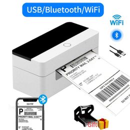 Printers High Speed USB Bluetooth Thermal Printer Label Sticker Maker Desktop 4 Inch Shipping Label Barcode Printer for Express