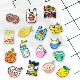 Brooches Pins Cute Cartoon Daily Necessities Series Trendy Creative Oil Drop Brooch Pin Denim Bag Gift For Friends Men Women Fashion Jewelry