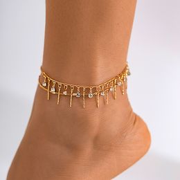 Anklets for Women Gold Silver Color Fashion Jewelry Beach Summer Foot Decor Girls Wholesale Multilayers Star Cross 2023 New