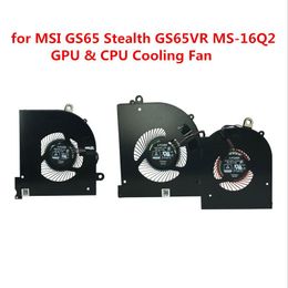 Pads GPU CPU Cooling fans for MSI GS65 GS65VR P65 MS16Q2 MS16Q1 16Q3 Laptop VGA Cooler Fan 5V 4PIN 16Q2CPUCW BS5005HSU31