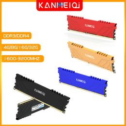 RAMs KANMEIQi Ram DDR3 DDR4 4GB 8GB 16G 1333mhz 1600 1866MHz 2400 2666 Desktop Memory with Heat Sink Dimm Compatible Intel/AMD