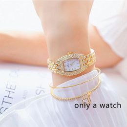 Wristwatches Women's Bracelet Watch Fashion Luxury Full Rhinestone Dress Quartz Watches Women Ladies Business Zegarek Damski