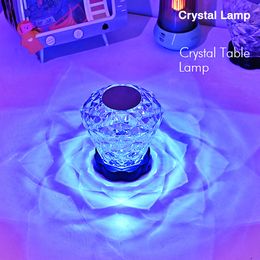 Rose Crystal Lamp, Colour Changing Touch Lamp, Diamond Lamp, Decorative Lamp for Bedroom Living Room, home Decor Creative RGB Acryl night light gift cool warm white