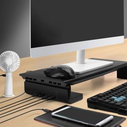 Lapdesks MultiFunction Base Holder Desktop Monitor Stand Computer Screen Riser USB 2.0 Charging Laptop Stand LaptopBase Storage Rack