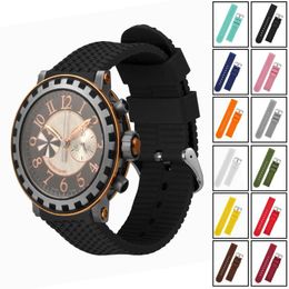 Watch Bands BISONSTRAP Silicone Strap 18mm 20mm 22mm 24mm Quick Release Replacement Band Waterproof Rubber