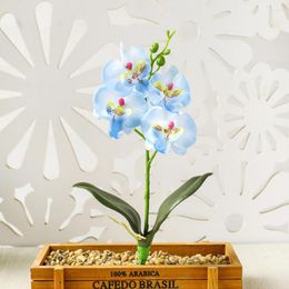 Decorative Flowers 1Pc High Quality Mini Artificial Butterfly Orchid Flower Arrangement Gifts Vase Garden DIY Party Desk