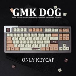 Accessories Dog 136 Keys PBT Keycap DYESUB Cherry Profile Keycaps For Mechanical Keyboard English Personality Custom