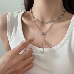 Pendant Necklaces Stainless Steel Chain Necklace For Women Statement Irregular Layered Fashion Summer Jewellery