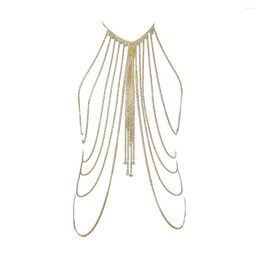 Chains Lady Multi-layer Long Chain Necklace Fashion Statement Necklaces Body Waist Jewelry For Wedding Nightclub