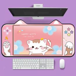 Pads Anime Mouse Pad Large XXL Office Computer Desk Mat Table Keyboard Kawaii Mousepad Laptop Cushion Nonslip Pink Gaming Desk Mat