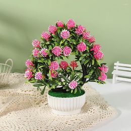 Decorative Flowers Simulation Bonsai No Watering Artificial Potted Plant Dining Table Little Tomato Ornament