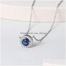 Pendant Necklaces Pendos For Women Aesthetic Necklace Crystal Girls Zircon Collar Choker Chain On Neck Fashion Y2K Jewellery Drop Deli Dhwhm