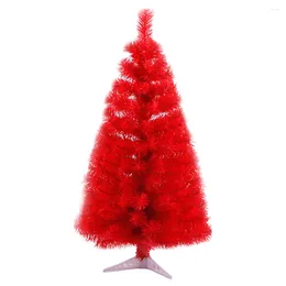 Christmas Decorations Tree Pine Small Party Desk Xmas Artificial Mini Decoration Red Indoor Supplies Holiday Tabletop Fake Decorated Trees