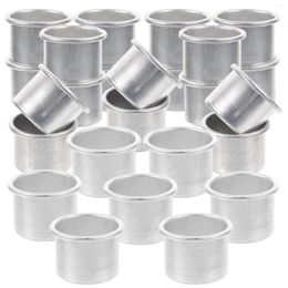 Candle Holders 50 Pcs Metal Cup Aluminium Candlestick Holder Tea Light Tin Christmas Bulk