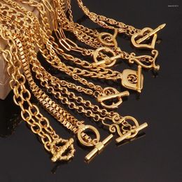 Chains 316L Stainless Steel Necklace For Women Thick Chain Necklaces Choker OT Clasp Fashion Jewellery Wholesale Gifts