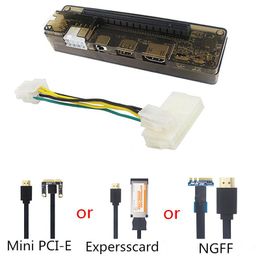 Stations PCIE EXP GDC External Laptop Graphics Card Dock Video Dock Station HDMIcompatible to Mini PCIE NGFF M.2 A E Key Expresscard