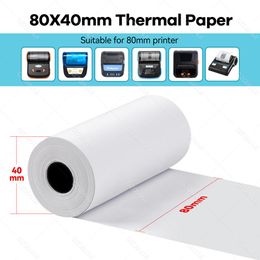 Printers 80mm Thermal Receipt Paper Roll BPA Free for POS Receipt Thermal Wifi Bluetooth USB Mini Bill Printer 80*40mm 3/6/10 Rolls