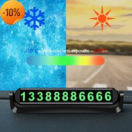 New Alloy Car Telephone Number Card Luminous Magnetic Car Temporary Parking Card Double Side Telephone Number Plate Car Stikers