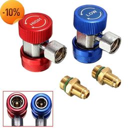 New 1 Pcs Air-conditioning Low High Quick Coupler Adapters AC Manifold Gauge +Extractor Valve Core for R134 #279091