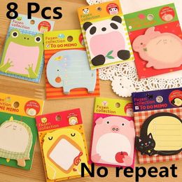 Cartoon Stickers Bookmark Animal Shape Sticky Notes Sticker Marker Memo Notepad Gift Color Random