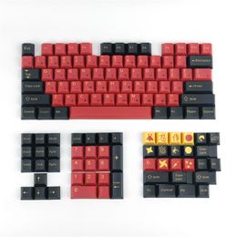 Combos Red Knight Keycaps Cherry Profile PBT Keycap 5 Face DYE Sublimation 128 Keys Small Sets 2U 1.75U Shift For Mechanical Keyboard