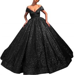 Quinceanera Dresses Princess Sexy Off the Shoulder Deep V-Neck Sequins Ball Gown with Plus Size Sweet 16 Debutante Party Birthday Vestidos De 15 Anos 138