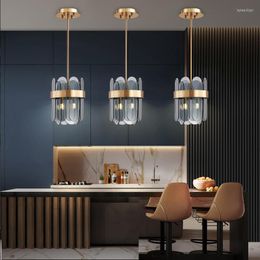 Pendant Lamps Creative Glass Chandelier For Dining Room Modern Home Decor Kitchen Island Hanging Lamp Luxury Smoky Gray/White Lights