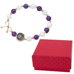 Charm Bracelets Gemstone Adjustable Amethyst Beaded Crystal Anniversary Mothers Day Moonstone Bracelet For Women Wrist Ornament Natural