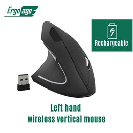 Mice Ergoage rechargable Wireless Ergonomic Vertical Mouse High Sensitive Left Right Hand 6D Optical for Desktop Laptop PC gamer