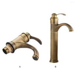 Bathroom Sink Faucets Home El Restaurant Vintage Basin Faucet Single Handle Cold Copper Water Tap Short