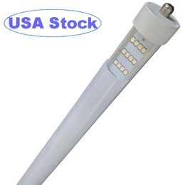 8 Foot LED Bulbs,144W 18000lm 6500K Cold White, Super Bright, T8 T10 T12 LED Tube Lights, 4 Row Tube Light 270 Angle,FA8 Single Pin LED Lights, Frosted Milky Cover crestech888