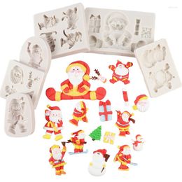 Baking Moulds Four Santa Cooking Tools Cake Decorating Silicone Mold For Of Kitchen Accessories Fondant Sugar Craft Bakery Pastry Mug