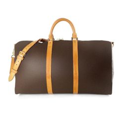 Large capacity 55 cm duffel bags women travel handbag luxurys designers shoulder bag for men sport outdoor packs classic rolling soft sided suitcase luggage