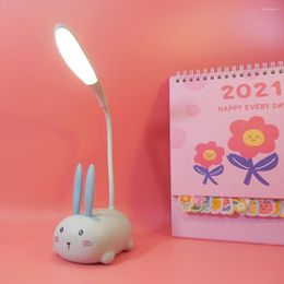 Table Lamps Night Light Cartoon Eye Protection Reading Lamp USB Charging Colorful LED Home Bedroom School Kids Gift